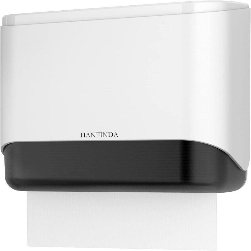 HANFINDA Commercial Wall-Mounted Paper Towel Dispenser with Visual Window and Lockable Design Perfect for Multifold Trifold Paper Towels - Image 1